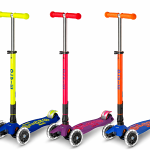 Maxi Deluxe Plegable Neon LED – Patinete infantil evolutivo y plegable – Micro – De 5 a 12 años