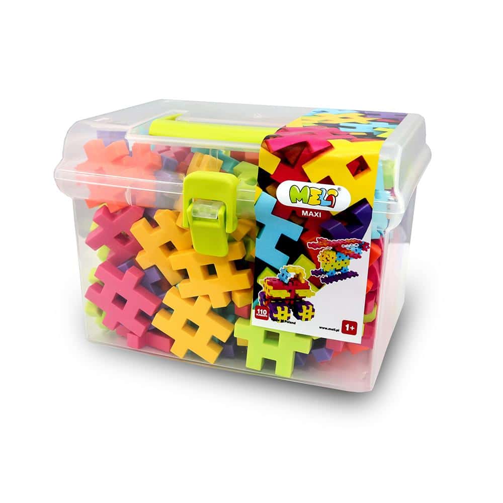 Construcción Meli Maxi Travel Box – Juego de construcción grande – 110 piezas – Creatividad y juego libre desde pequeños Construcción Meli Maxi Travel Box – Juego de construcción grande – 110 piezas – Creatividad y juego libre desde pequeños
