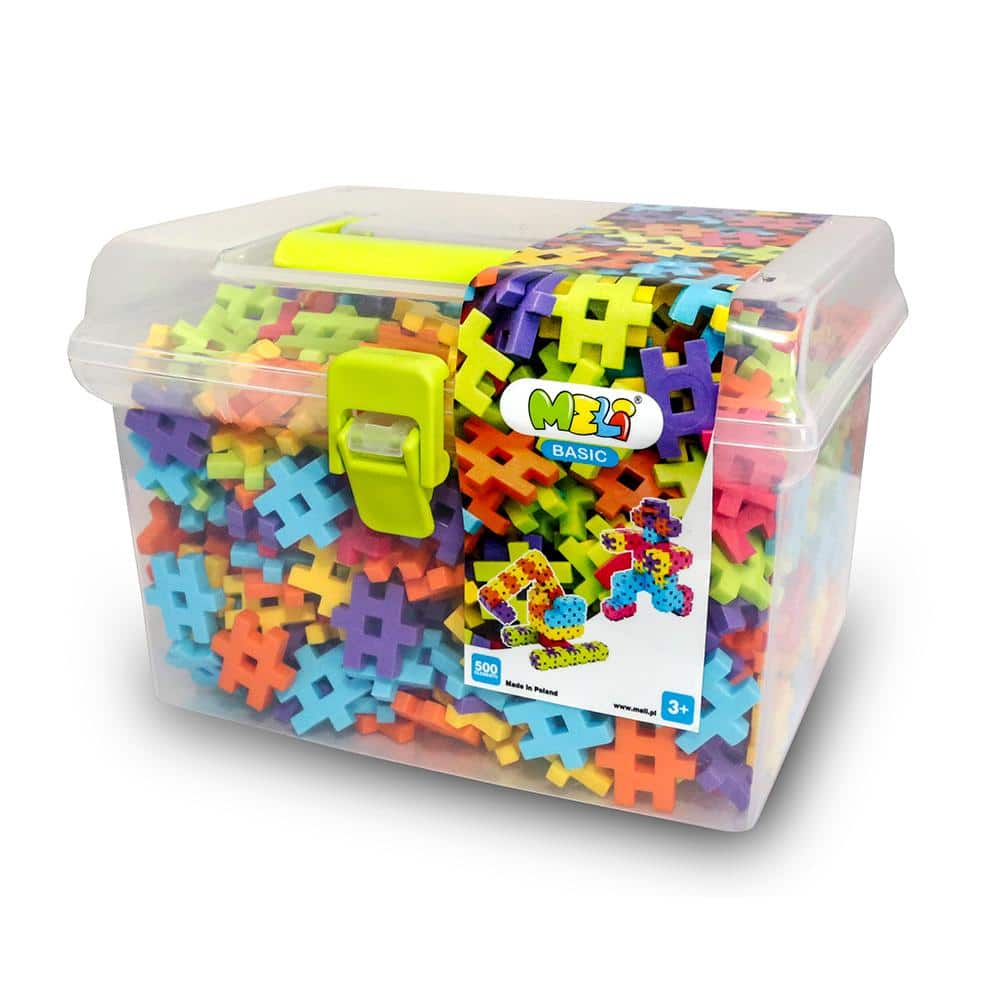 Meli Basic Travel Box – Juego de construcción creativo – 500 piezas – Construcciones 2D y 3D desde 3 años Meli Basic Travel Box – Juego de construcción creativo – 500 piezas – Construcciones 2D y 3D desde 3 años